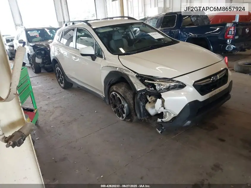 2021 Subaru Crosstrek Premium VIN: JF2GTAPC6M8657924 Lot: 42620233