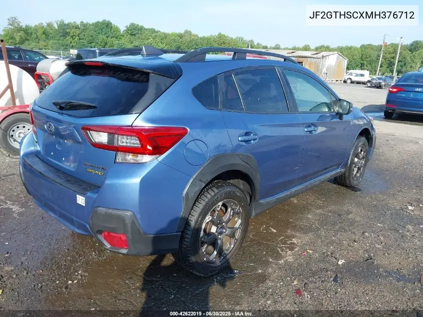 2021 Subaru Crosstrek Sport VIN: JF2GTHSCXMH376712 Lot: 42622019