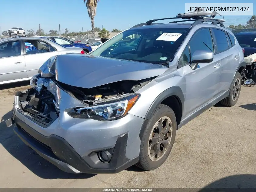 2021 Subaru Crosstrek Premium VIN: JF2GTAPC9M8321474 Lot: 42637682