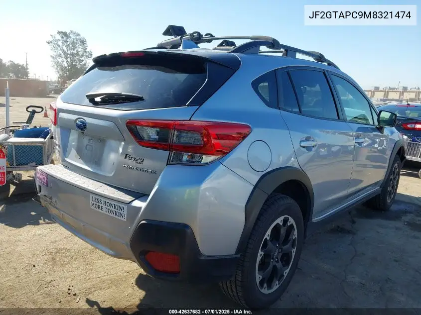 2021 Subaru Crosstrek Premium VIN: JF2GTAPC9M8321474 Lot: 42637682