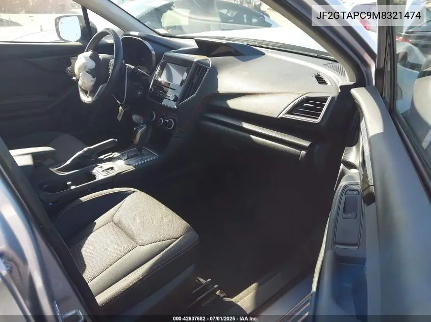 2021 Subaru Crosstrek Premium VIN: JF2GTAPC9M8321474 Lot: 42637682