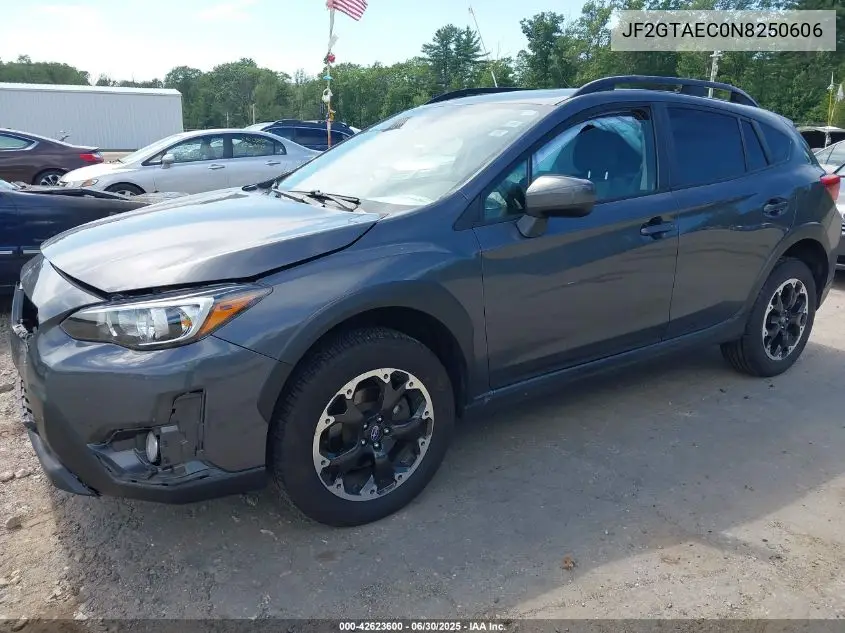 2022 Subaru Crosstrek Premium VIN: JF2GTAEC0N8250606 Lot: 42623600