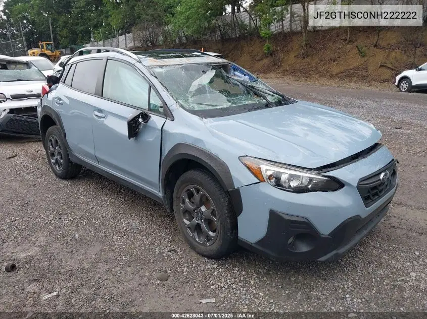 2022 Subaru Crosstrek Sport VIN: JF2GTHSC0NH222222 Lot: 42628043