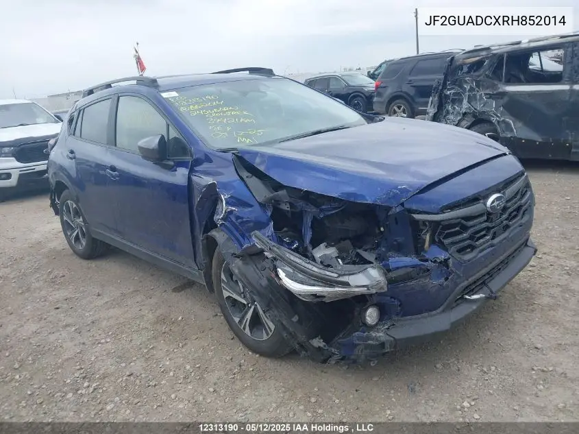 2024 Subaru Crosstrek Touring VIN: JF2GUADCXRH852014 Lot: 12313190