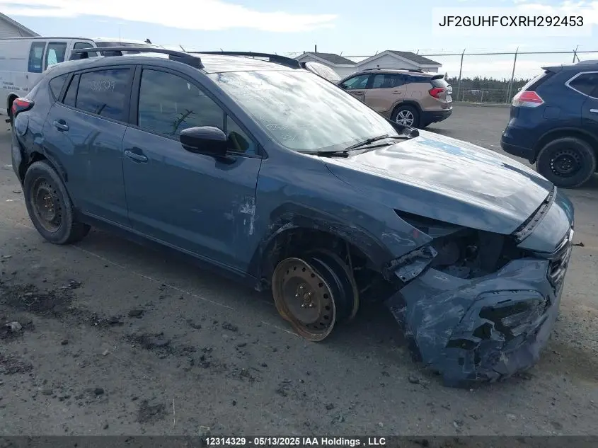 2024 Subaru Crosstrek Onyx VIN: JF2GUHFCXRH292453 Lot: 12314329