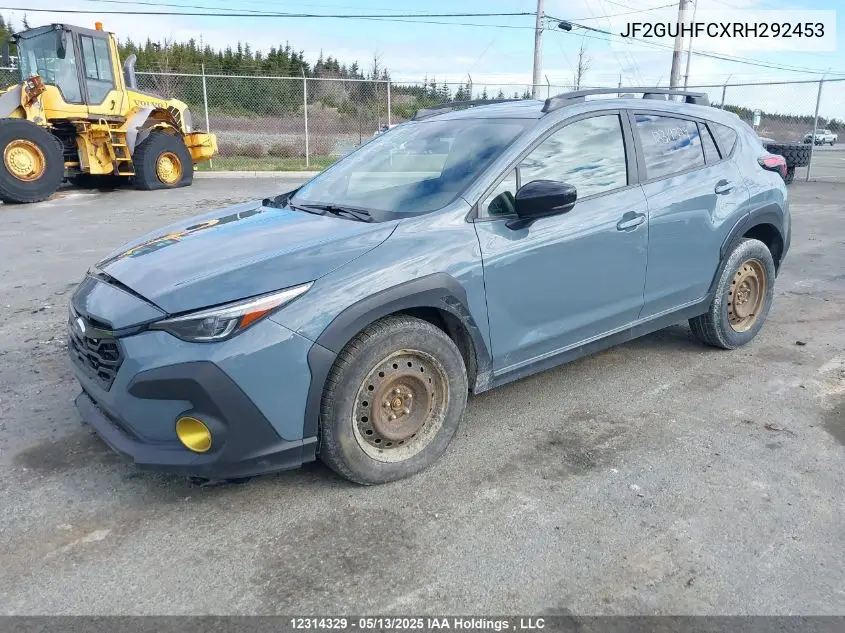 2024 Subaru Crosstrek Onyx VIN: JF2GUHFCXRH292453 Lot: 12314329