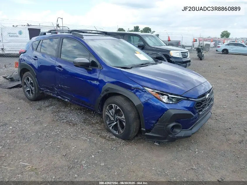 2024 Subaru Crosstrek Premium VIN: JF2GUADC3R8860889 Lot: 42627254