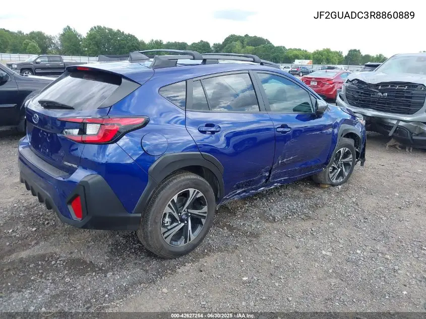 2024 Subaru Crosstrek Premium VIN: JF2GUADC3R8860889 Lot: 42627254