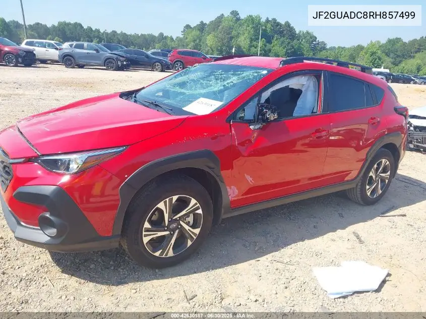 2024 Subaru Crosstrek Premium VIN: JF2GUADC8RH857499 Lot: 42630187