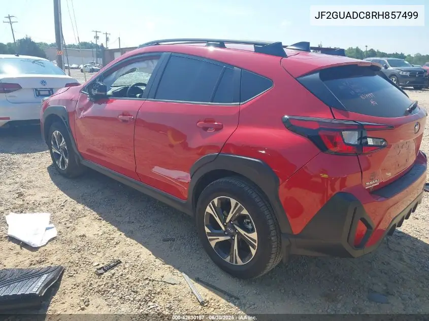 2024 Subaru Crosstrek Premium VIN: JF2GUADC8RH857499 Lot: 42630187
