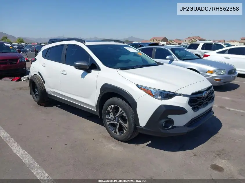 2024 Subaru Crosstrek Premium VIN: JF2GUADC7RH862368 Lot: 42630349