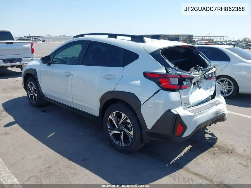 2024 Subaru Crosstrek Premium VIN: JF2GUADC7RH862368 Lot: 42630349