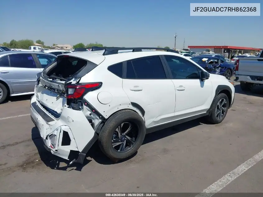 2024 Subaru Crosstrek Premium VIN: JF2GUADC7RH862368 Lot: 42630349