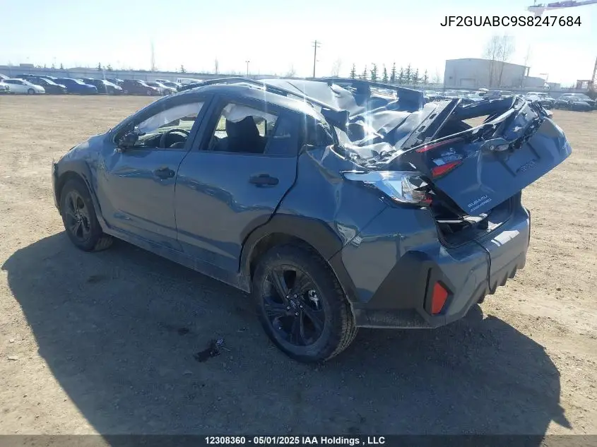 2025 Subaru Crosstrek VIN: JF2GUABC9S8247684 Lot: 12308360