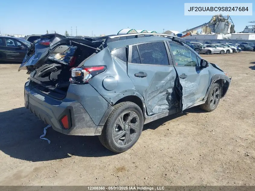 2025 Subaru Crosstrek VIN: JF2GUABC9S8247684 Lot: 12308360