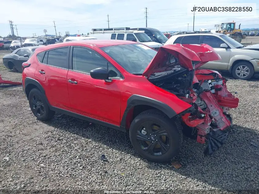 2025 Subaru Crosstrek VIN: JF2GUABC3S8228550 Lot: 42000470