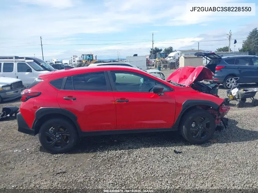 2025 Subaru Crosstrek VIN: JF2GUABC3S8228550 Lot: 42000470