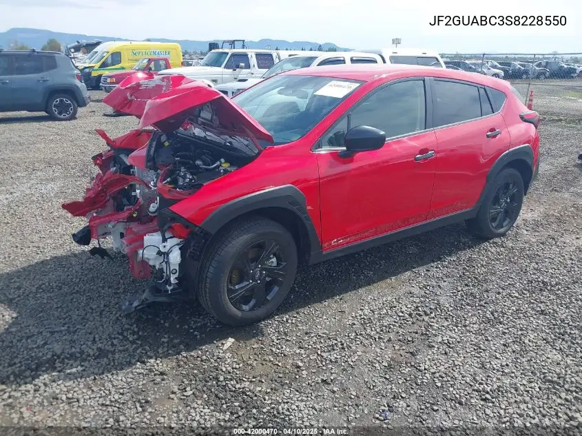 2025 Subaru Crosstrek VIN: JF2GUABC3S8228550 Lot: 42000470