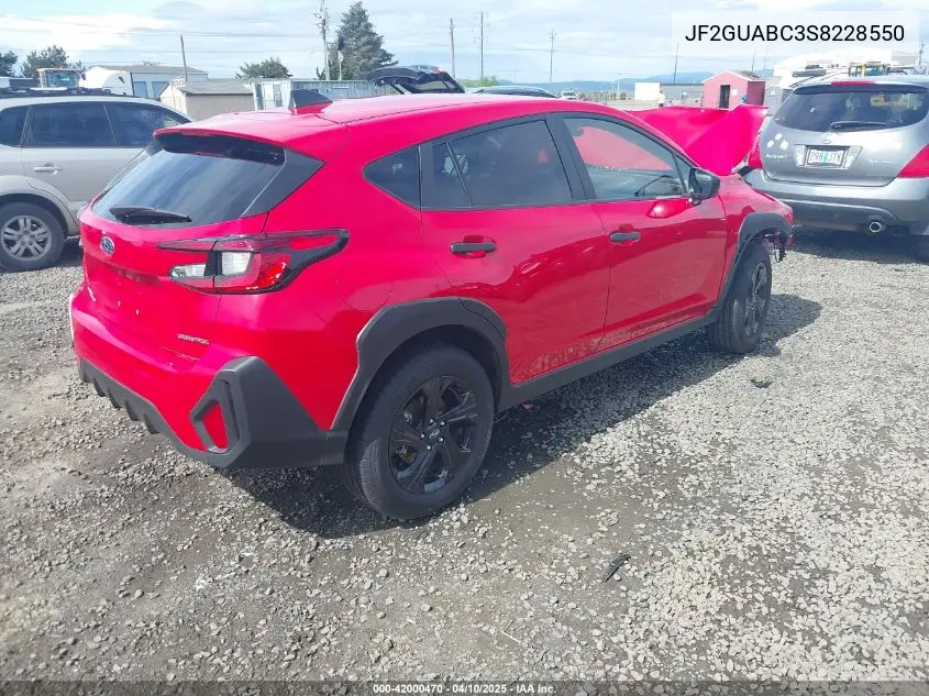 2025 Subaru Crosstrek VIN: JF2GUABC3S8228550 Lot: 42000470