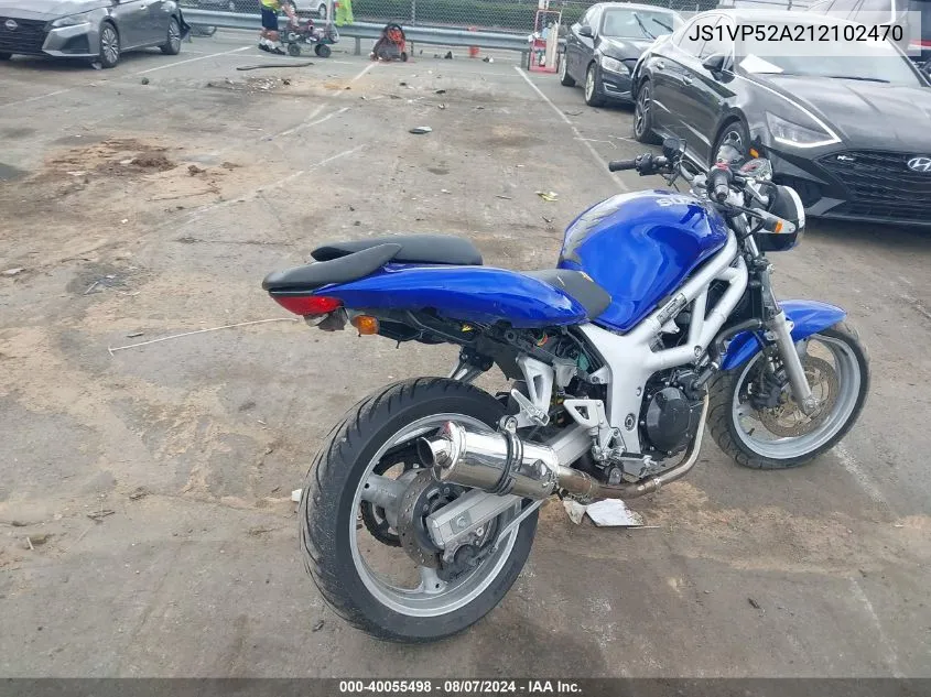 2001 Suzuki Sv650 S VIN: JS1VP52A212102470 Lot: 40055498