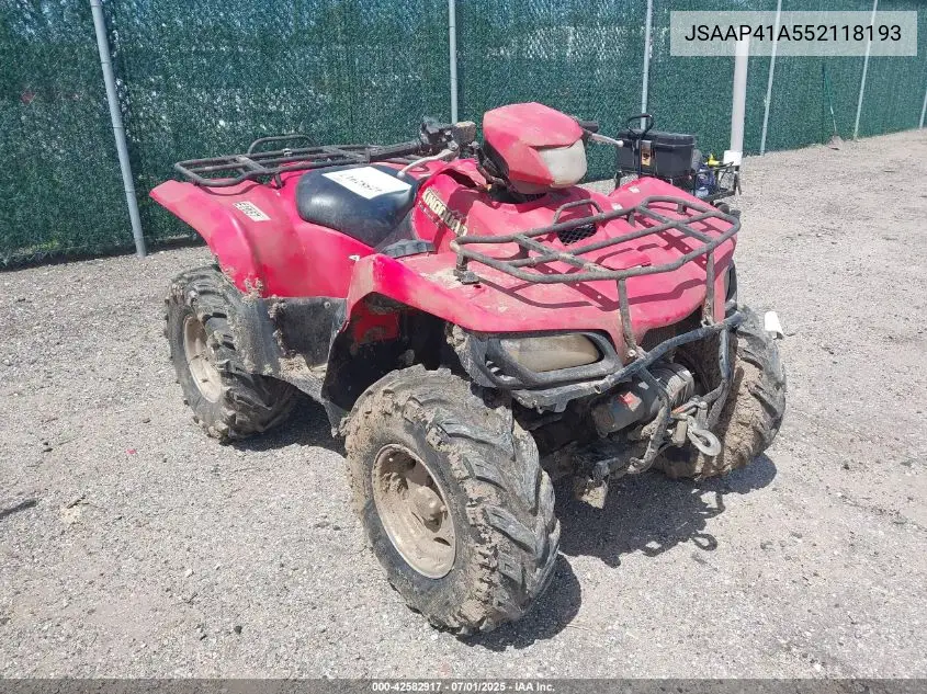 2005 Suzuki Lt-A700 Xk5 VIN: JSAAP41A552118193 Lot: 42582917