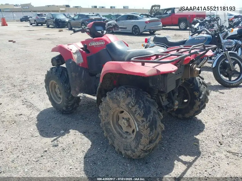 2005 Suzuki Lt-A700 Xk5 VIN: JSAAP41A552118193 Lot: 42582917