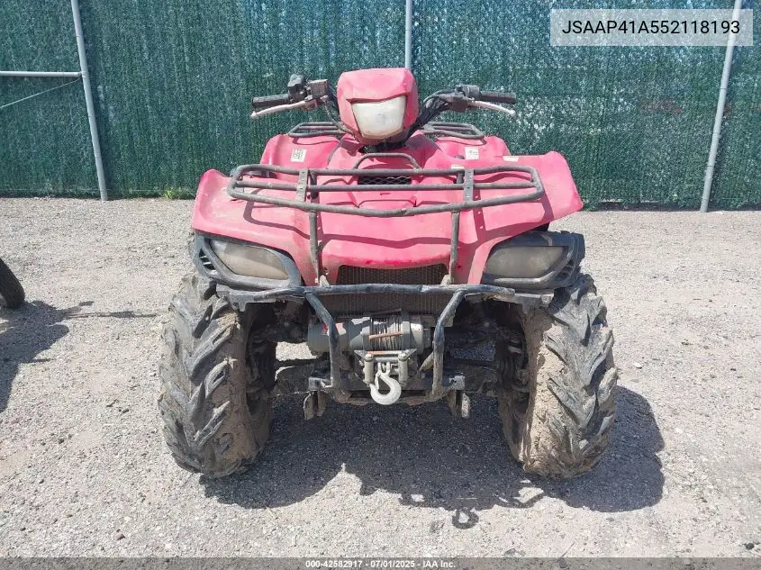 2005 Suzuki Lt-A700 Xk5 VIN: JSAAP41A552118193 Lot: 42582917