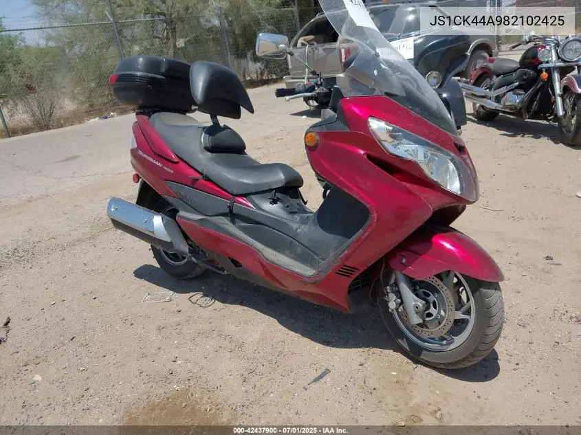 2008 Suzuki An400 VIN: JS1CK44A982102425 Lot: 42437900