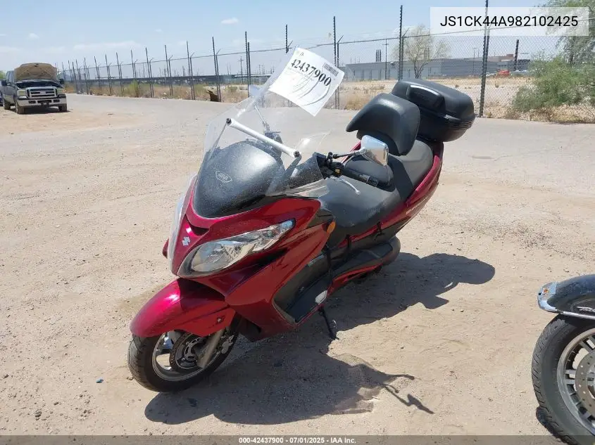 2008 Suzuki An400 VIN: JS1CK44A982102425 Lot: 42437900