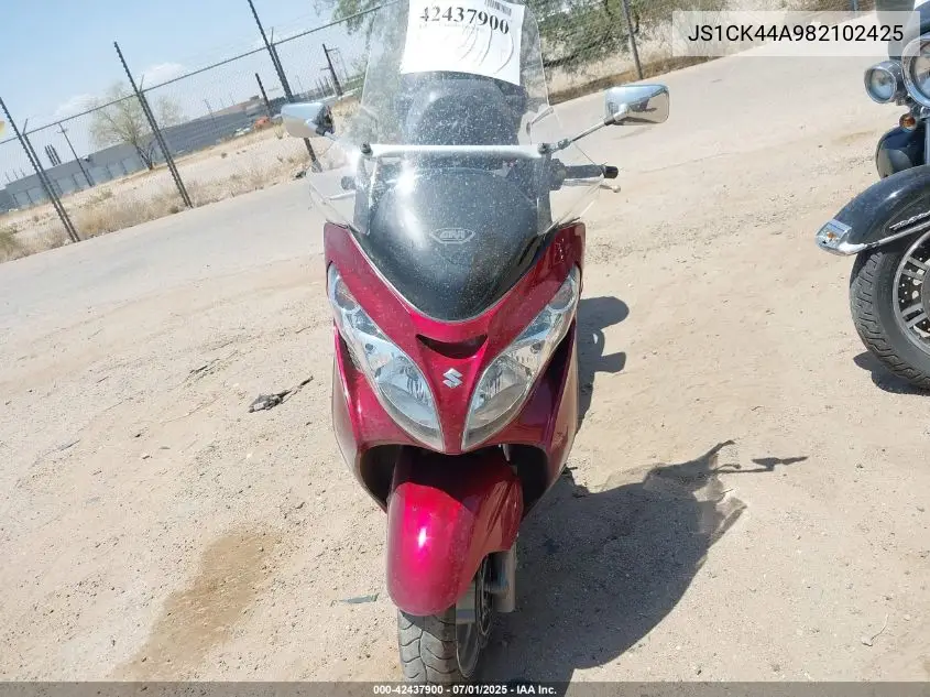 2008 Suzuki An400 VIN: JS1CK44A982102425 Lot: 42437900