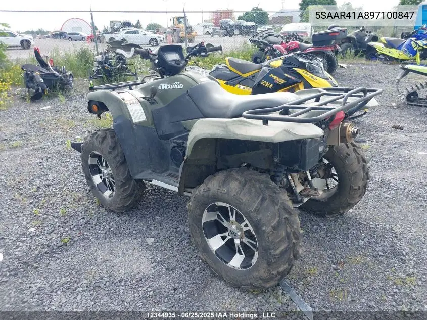 2009 Suzuki Lt-A750 X VIN: 5SAAR41A897100847 Lot: 12344935