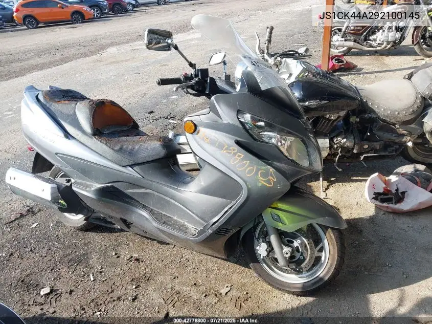 2009 Suzuki An400 VIN: JS1CK44A292100145 Lot: 42778800