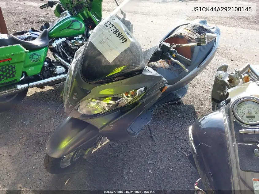 2009 Suzuki An400 VIN: JS1CK44A292100145 Lot: 42778800