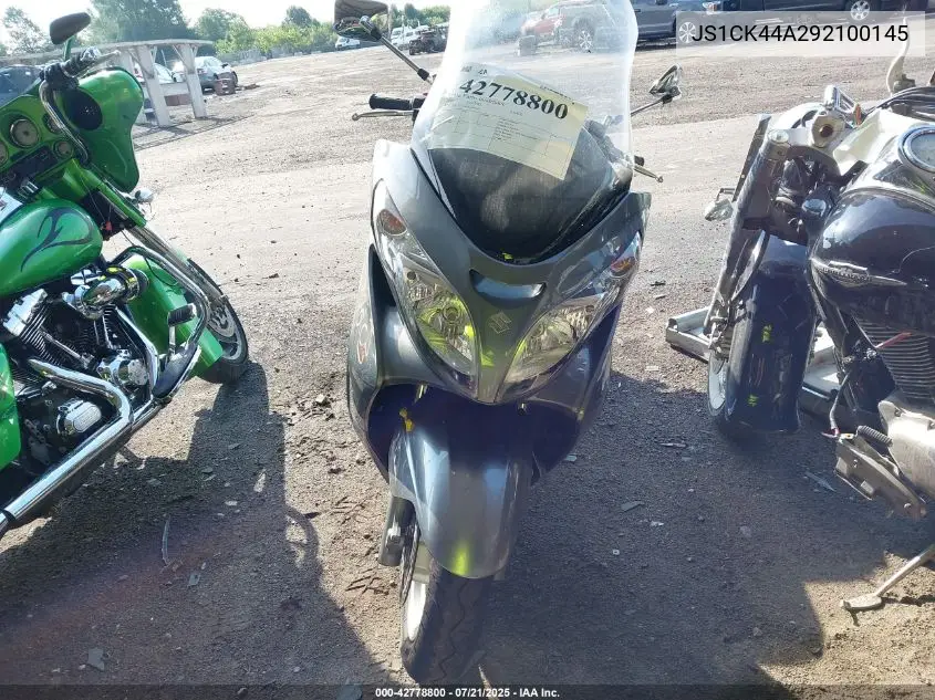 2009 Suzuki An400 VIN: JS1CK44A292100145 Lot: 42778800