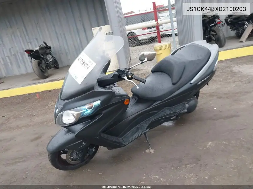 2013 Suzuki An400 A VIN: JS1CK44BXD2100203 Lot: 42788573