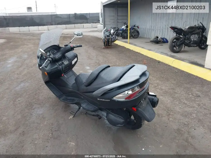 2013 Suzuki An400 A VIN: JS1CK44BXD2100203 Lot: 42788573