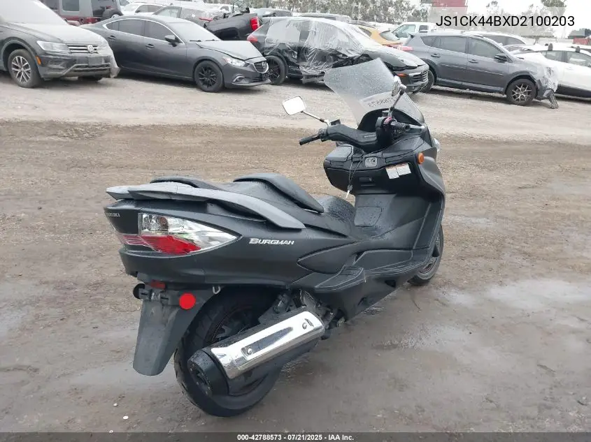 2013 Suzuki An400 A VIN: JS1CK44BXD2100203 Lot: 42788573