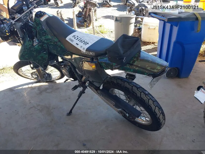 2015 Suzuki Dr-Z400 S VIN: JS1SK43A9F2100121 Lot: 40491529