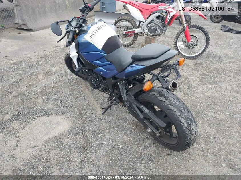 2018 Suzuki Gsx-S750 M/Z VIN: JS1C533B1J2100184 Lot: 40314824