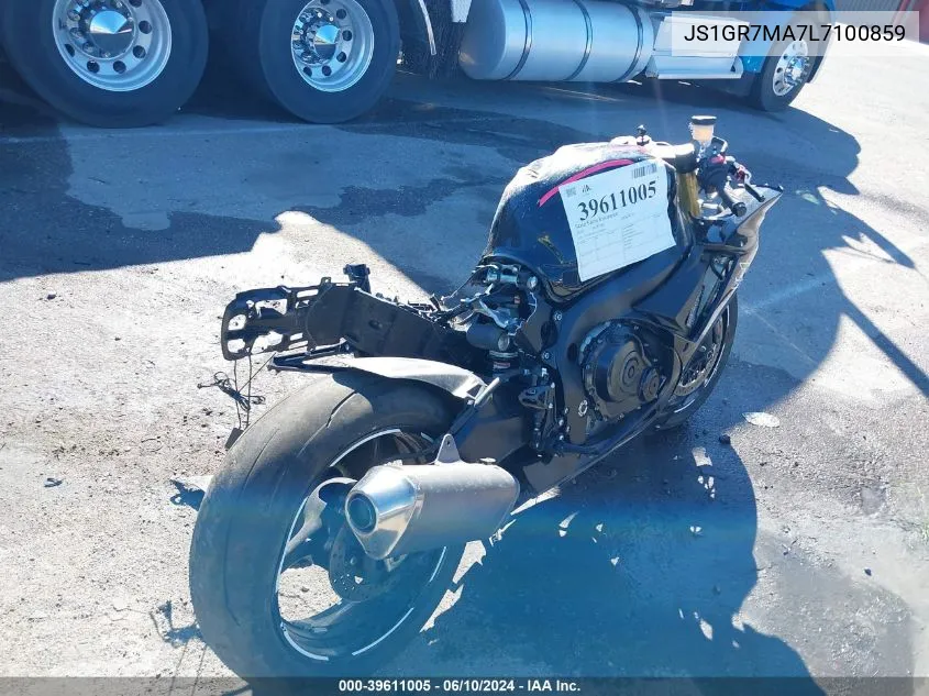 2020 Suzuki Gsx-R750 VIN: JS1GR7MA7L7100859 Lot: 39611005