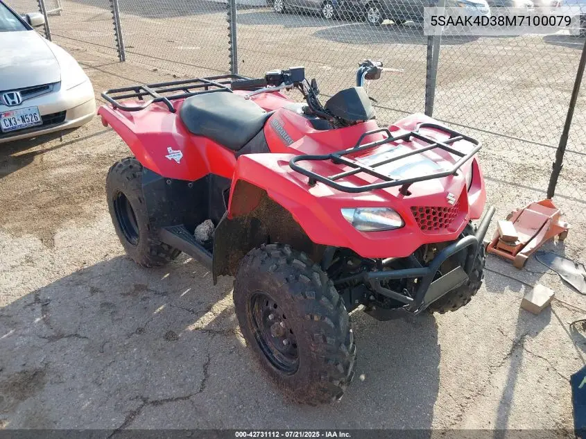 2021 Suzuki Lt-A400 F VIN: 5SAAK4D38M7100079 Lot: 42731112