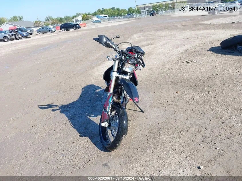 2022 Suzuki Dr-Z400 Sm VIN: JS1SK44A1N7100064 Lot: 40292061