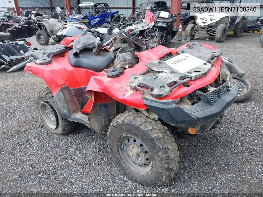 2022 Suzuki Lt-A750 Xp VIN: 5SADW11E5N7100340 Lot: 42603287