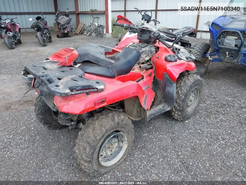 2022 Suzuki Lt-A750 Xp VIN: 5SADW11E5N7100340 Lot: 42603287