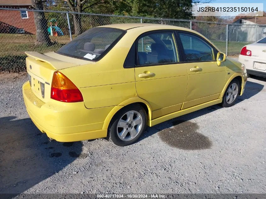 2003 Suzuki Aerio Gs VIN: JS2RB41S235150164 Lot: 40717034