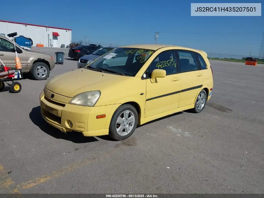 2003 Suzuki Aerio Sx VIN: JS2RC41H435207501 Lot: 42225756
