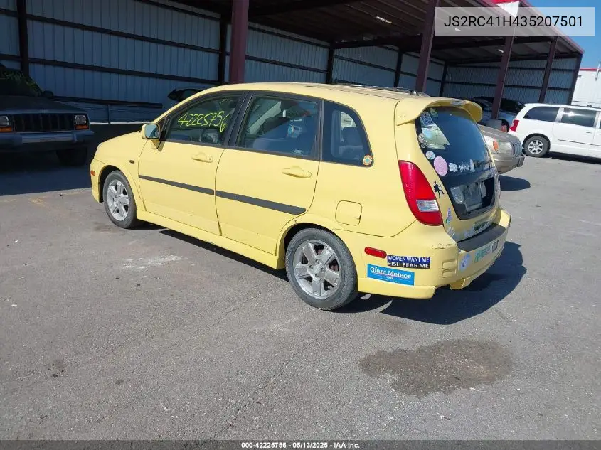 2003 Suzuki Aerio Sx VIN: JS2RC41H435207501 Lot: 42225756