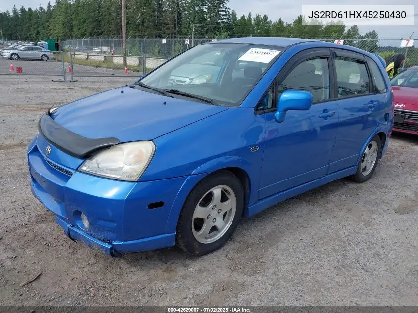 2004 Suzuki Aerio Sx VIN: JS2RD61HX45250430 Lot: 42629007