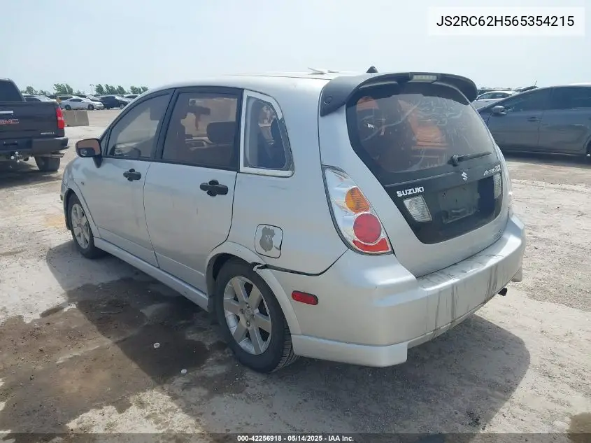 js2rc62h565354215 JS2RC62H565354215 2006 Suzuki Aerio Sx Premium