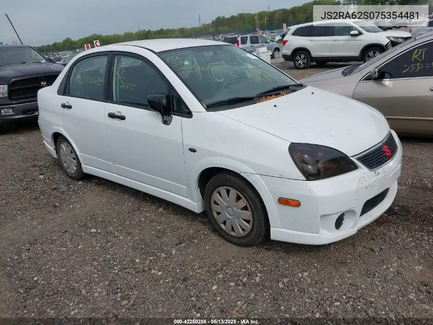 2007 Suzuki Aerio VIN: JS2RA62S075354481 Lot: 42250286